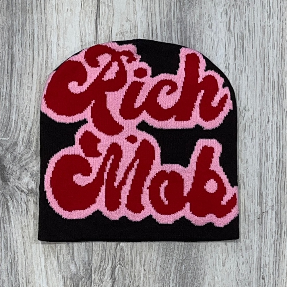 Graphic rich mob beanie